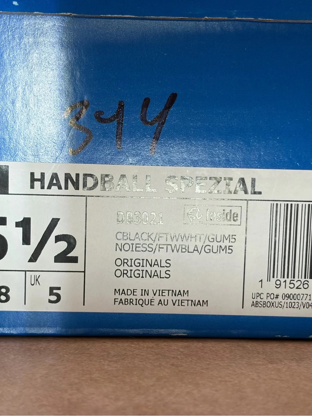 NWT Adidas Handball Spezial Black White Gum Sneakers – Men’s 5.5 / Women’s 6